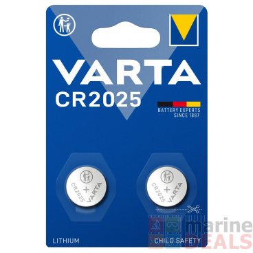 VARTA Lithium Coin CR2025 Lithium Battery 2-Pack