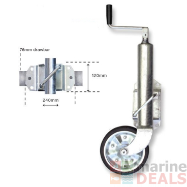 Trojan Heavy Duty Jockey Wheel 200mm 350kg