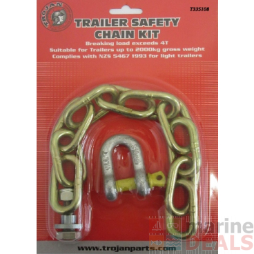 Trojan Trailer Safety Chain Kit for up to 4000kg Trailers