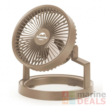 Naturehike 2-in-1 Camping Fan with LED Light Khaki