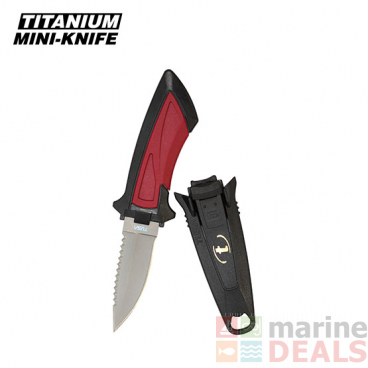 TUSA Titanium 7cm Mini Knife Metallic Red