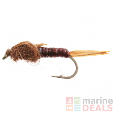 Black Magic Fly Nymph Vinyl Rib Trout Fly Brown Stone B12 Qty 1