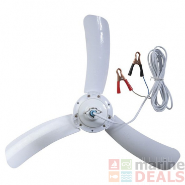 Rovin Portable Ceiling Fan with Battery Clips 12VDC