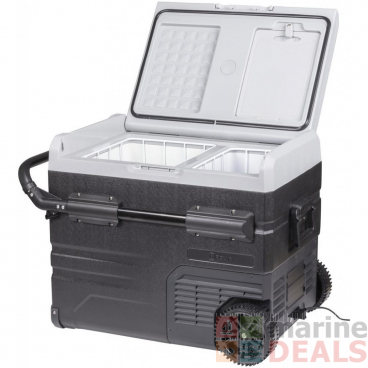 Rovin Dual Zone Portable Fridge/Freezer with Wheels 45L 12V DC 230V AC Solar Ready