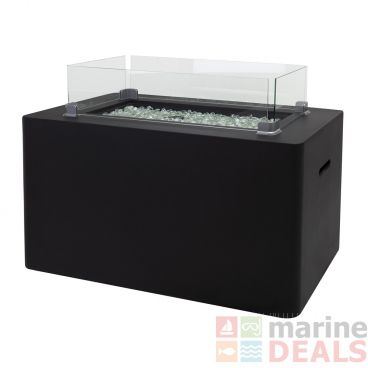 Gasmate Obsidian Rectangular Gas Fire Table