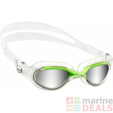 Cressi Flash Mirrored Lens Swimming Goggles Clear Green