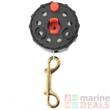 Dive Reel with Lanyard and Brass Clip 30m Black