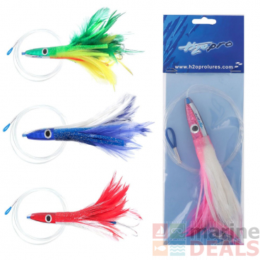 H2O Pro Ahi Feather Skippy Lure Rigged