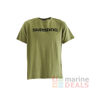 Shimano Corporate Mens T-Shirt Khaki S