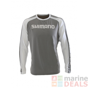 Shimano Technical Long Sleeve Shirt Grey/White S