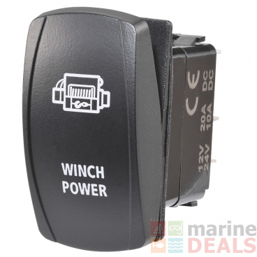 NARVA LED Winch Off/On Rocker Switch Red