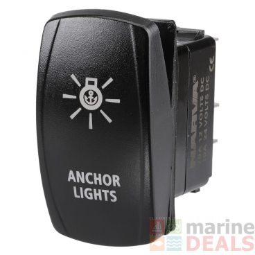 NARVA Anchor Lights LED Illuminated Rocker Off/On Switch 12/24V