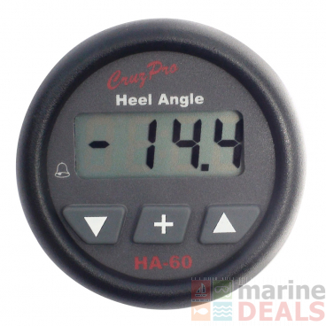 CruzPro HA-60 Digital Heel Angle Round Gauge with NMEA 0183 External Alarm Output