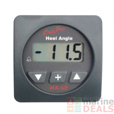 CruzPro HA-60 Digital Heel Angle Square Gauge with NMEA 0183 External Alarm Output