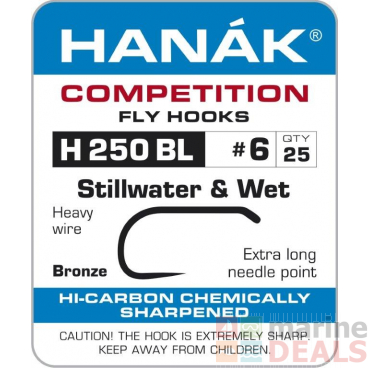 HANAK Competition H250BL Barbless Hooks