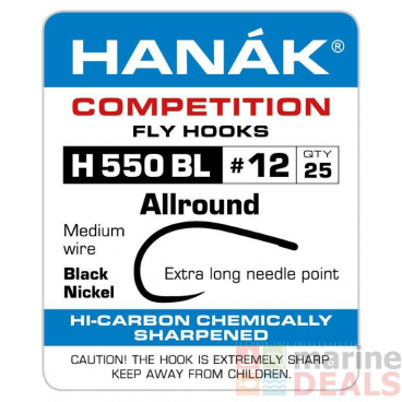 HANAK Competition H550BL Barbless Hooks