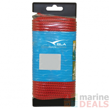 BLA Handy Line 8 Plait Polyester Rope Red 4mm x 20m