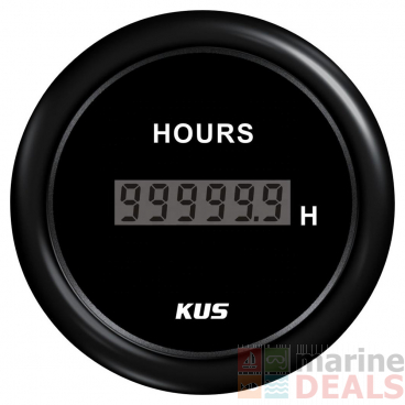KUS Digital Hourmeter Gauge Black