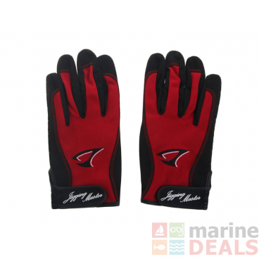 Jigging Master 3D Fishing Gloves Medium Red