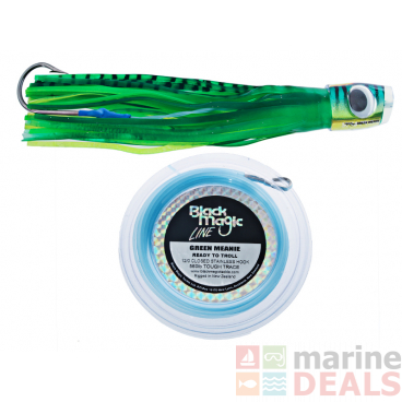 Black Magic Green Meanie Tuna Lure 390mm- Single Rigged