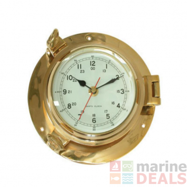 Marine Town Clock Brass Porthole 186mm Base