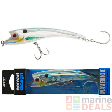 Nomad Design Maverick Floating Topwater Lure 140mm 40g Holo Ghost Shad