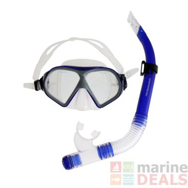 Mirage Freedom Silicone Dive Mask and Snorkel Set Dark Blue