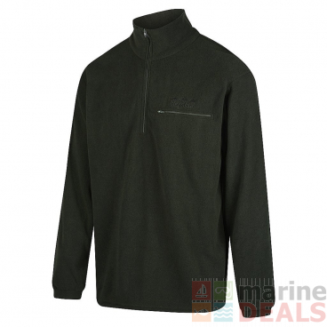 Ridgeline AU Micro Long Sleeve Zip Shirt Olive 4XL
