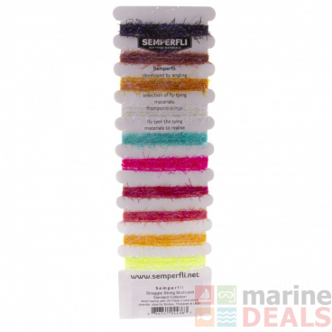 Semperfli Straggle String Fly Tying Micro Chenille Multicard Naturals and Dyed