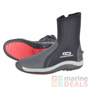 Aropec Neoprene Zipper Dive Boots with Rubber Sole 5mm