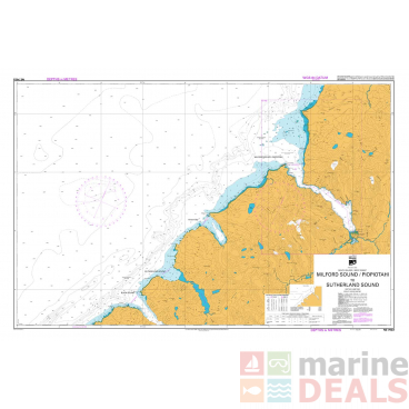 NZ 7622 Milford Sound to Sutherland Sound Chart