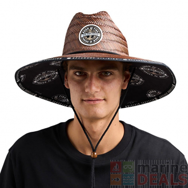 The Mad Hueys Born To Fish Straw Hat Brown