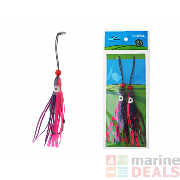 Ocean Angler Jitterbug Replacement Assist Rig Purple Red 3in Qty 2