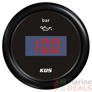 KUS Digital Oil Pressure Gauge Black