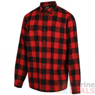 Ridgeline Organic Mens Check Shirt Red