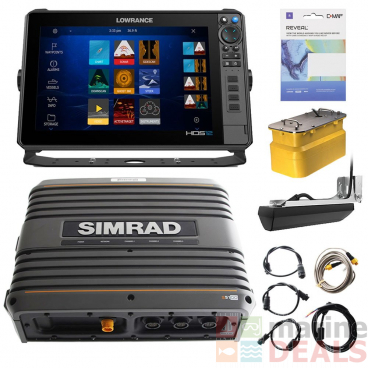 Lowrance HDS-12 Pro In-Hull 3KW Ultimate Fishfinder Package for Solid Fibreglass Hulls