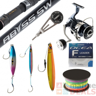 Shimano Twinpower 8000 Abyss Premium Jigging Package 5ft 3in PE8 300-400g 1pc