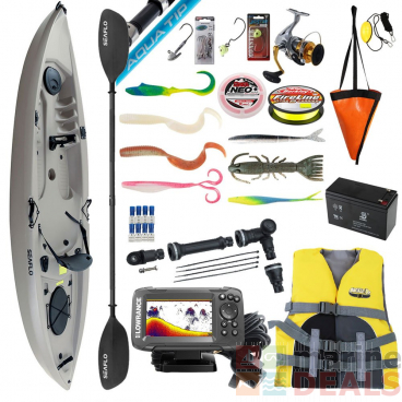 Kayak Fishing Package with Shimano Tackle and Lowrance Fishfinder 7ft 3in 6-8kg 2pc