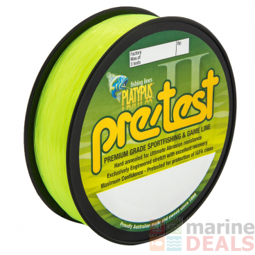 Platypus Pre-Test IGFA Monofilament Line Bulk Hi-Vis Yellow 4600m 24kg