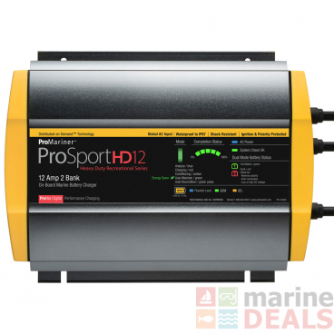 ProMariner ProSportHD 12 Marine Battery Charger 12A 2-Bank AU/NZ