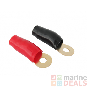 Extra Large Eye Terminal for 0GA Cable Red and Black Pair 8.4mm