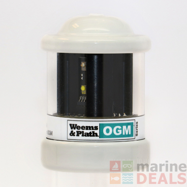 Weems & Plath Q Tricolour/Anchor LED Navigation Light with Photodiode White Housing