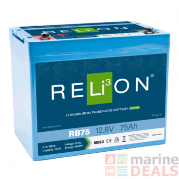 RELiON 12V 75AH DIN LiFePO4 Battery