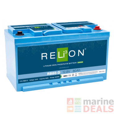 RELiON 12V 80AH European DIN LiFePO4 Battery