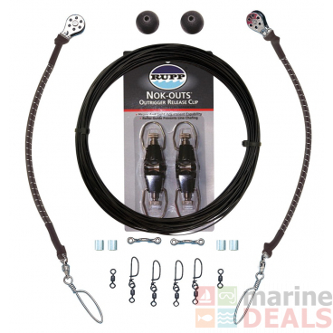 Rupp Single Rigging Kit with Nok-Outs and Black Mono Halyard Line