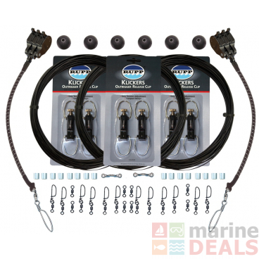 Rupp Triple Rigging Kit with Klickers and Black Mono Halyard Line