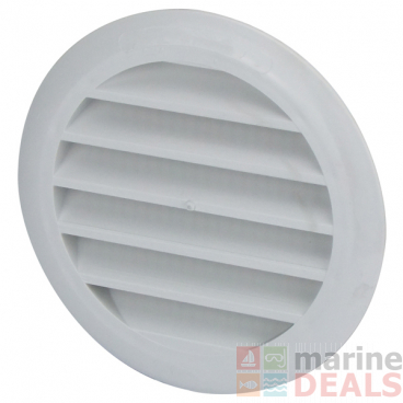 Mounted Round Louvre Vent Flush White
