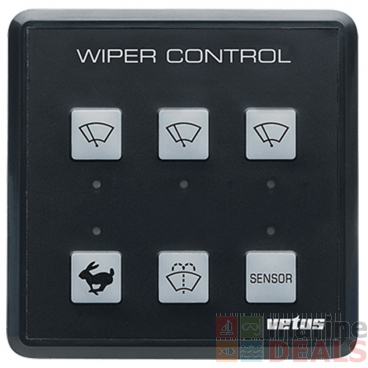 VETUS Windscreen Wiper Control Panel For Up to 3 Wipers 12/24 Volt