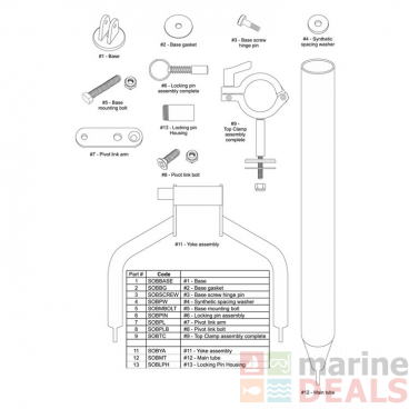 Kilwell Slimline Outrigger Base M6 Screw