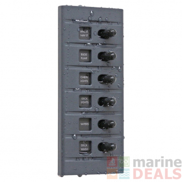 Connex 6 Way Backlit Marine Switch Panel